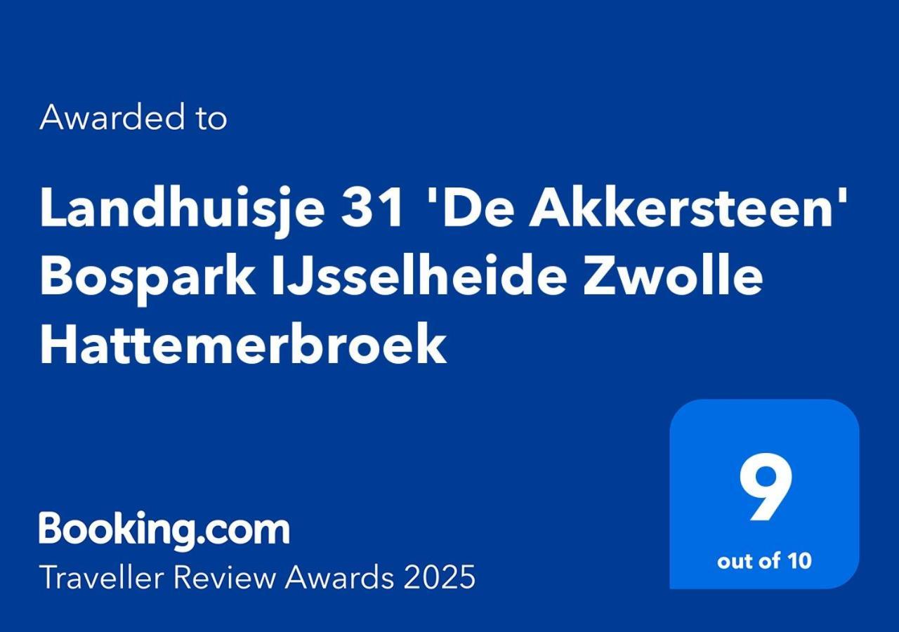 Landhuisje 31 'De Akkersteen' Bospark Ijsselheide Zwolle Hattemerbroek Ngoại thất bức ảnh